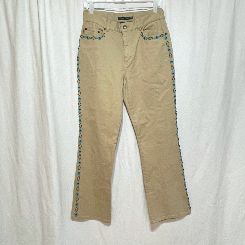 Ralph Lauren Santa Fe Boho High Rise Beaded Jeans